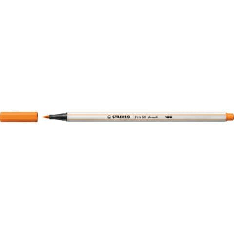 Premium-Filzstift mit Pinselspitze für variable Strichstärken - Pen 68 brush - Einzelstift - orange