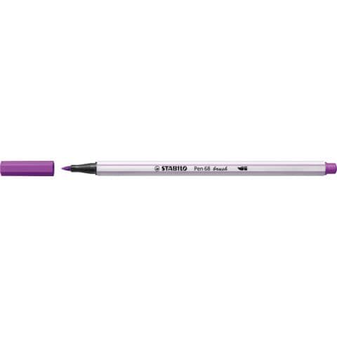 Premium-Filzstift mit Pinselspitze für variable Strichstärken - Pen 68 brush - Einzelstift - lila