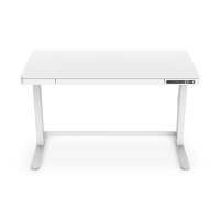 DIGITUS Schreibtisch 120x60 elektr.,USB-Lade.+Schublade wei&