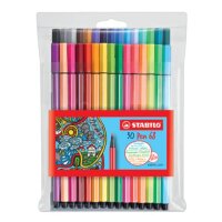 STABILO Pen 68 Filzstifte farbsortiert, 30 St.