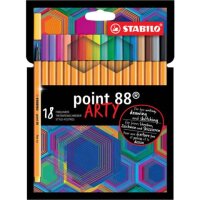 Fineliner point 88® Etui - ARTY - 18er Pack - mit 18...