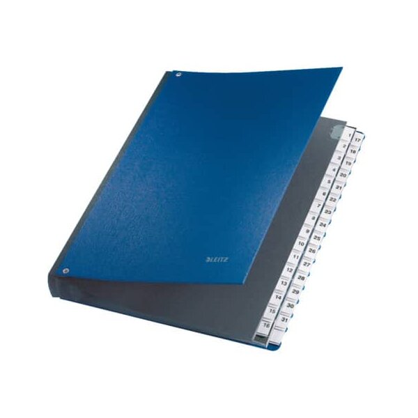 5931 Pultordner 1-31 - 32 Fächer, PP, blau