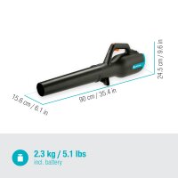 GARDENA Akku-Bläser PowerJet 18V P4A Ready-To-Use Set