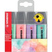 STABILO BOSS ORIGINAL Textmarker farbsortiert, 4 St.