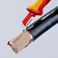 KNIPEX Kabelmesser VDE mit Gleitschuh 98 55 rot, 1 St. 3