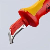 KNIPEX Kabelmesser VDE mit Gleitschuh 98 55 rot, 1 St. 4