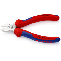 KNIPEX 70 05 140 Seitenschneider mit Mehrkomponenten-Hüllen verchromt 140 mm