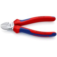 KNIPEX 70 05 160 Seitenschneider mit Mehrkomponenten-Hüllen verchromt 160 mm