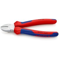 KNIPEX 70 05 180 Seitenschneider mit Mehrkomponenten-Hüllen verchromt 180 mm