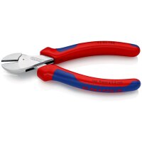 KNIPEX 73 05 160 X-Cut® Kompakt-Seitenschneider hochübersetzt mit Mehrkomponenten-Hüllen verchromt 160 mm