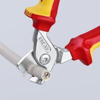 KNIPEX 95 16 160 StepCut® Kabelschere isoliert mit Mehrkomponenten-Hüllen, VDE-geprüft verchromt 160 mm