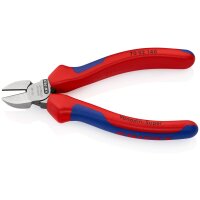 KNIPEX 70 02 140 Seitenschneider mit Mehrkomponenten-Hüllen schwarz atramentiert 140 mm
