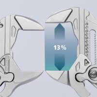 KNIPEX 86 03 300 Zangenschlüssel Zange und Schraubenschlüssel in einem Werkzeug mit Kunststoff überzogen verchromt 300 mm