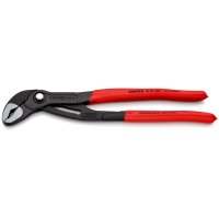 KNIPEX 87 01 300 Cobra® Hightech-Wasserpumpenzange mit rutschhemmendem Kunststoff überzogen grau atramentiert 300 mm