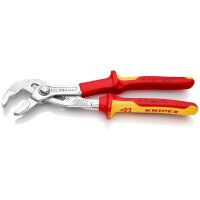 KNIPEX 87 26 250 Cobra® VDE Hightech-Wasserpumpenzange, isoliert isoliert mit Mehrkomponenten-Hüllen, VDE-geprüft verchromt 250 mm