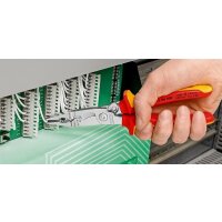 KNIPEX 13 92 200 Elektro-Installationszange mit Mehrkomponenten-Hüllen schwarz atramentiert 200 mm