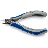 KNIPEX 79 32 125 Präzisions-Elektronik-Seitenschneider mit Mehrkomponenten-Hüllen brüniert 125 mm