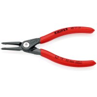 KNIPEX 48 11 J1 Präzisions-Sicherungsringzange für Innenringe in Bohrungen mit rutschhemmendem Kunststoff überzogen grau atramentiert 140 mm