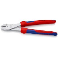 KNIPEX 74 05 250 Kraft-Seitenschneider mit Mehrkomponenten-Hüllen verchromt 250 mm