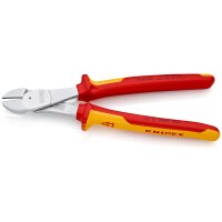 KNIPEX 74 06 250 Kraft-Seitenschneider isoliert mit Mehrkomponenten-Hüllen, VDE-geprüft verchromt 250 mm