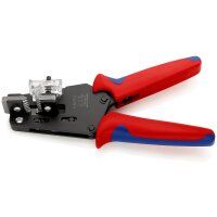 KNIPEX 12 12 06 Präzisions-Abisolierzange mit Formmessern mit Mehrkomponenten-Hüllen brüniert 195 mm