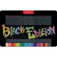 FABER-CASTELL Black Edition Buntstifte farbsortiert, 36 St.