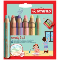 STABILO woody 3 in 1 PASTEL Malset farbsortie