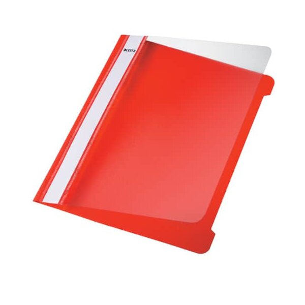 4197 Schnellhefter - A5, langes Beschriftungsfeld, PVC, rot