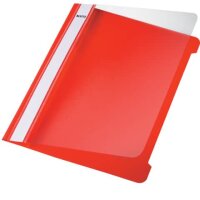 4197 Schnellhefter - A5, langes Beschriftungsfeld, PVC, rot