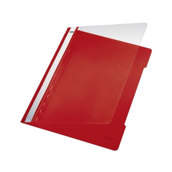 4191 Schnellhefter - A4, langes Beschriftungsfeld, PVC, rot
