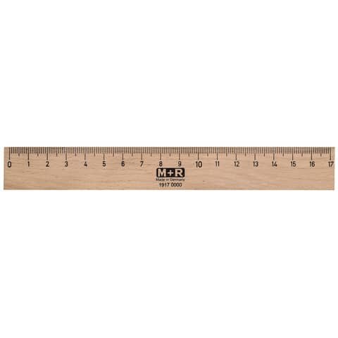 Holzlineal - 17 cm