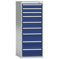 Schubladenschrank 1450x572x750mm 9 Schubl. Vollauszug 75 kg