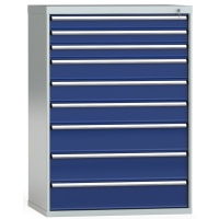 Schubladenschrank 1450x1031x750mm 9 Schubl. Vollauszug 75 kg