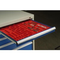 Muldeneinsatz aus Kunststoff, rot 150x150x29 mm...