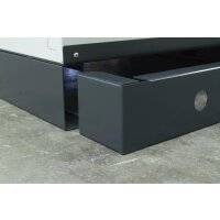 Sockel für Stapler, Hubwagen, ...: Hubwagensockel mit Trägerblech für Schubladenschrank-Serie SGB (725 x 750 mm)