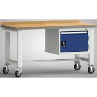 fahrb. Standard-Werkbank 1500x700x840, BM-Pla.40mm,...