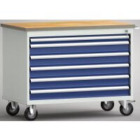 Profi-Werkbank 1060x620x840, BM-Pla.30mm, 1Gh.(6 Schubl.)