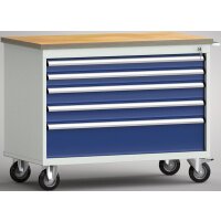 Profi-Werkbank 1060x620x840, BM-Pla.30mm, 1Gh.(5 Schubl.)