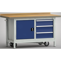 fahrb. Standard-Werkbank 1500x700x840, BM-Pla.40mm,...