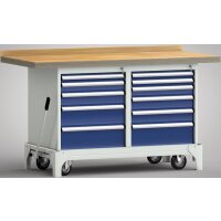 fahrb. Profi-Werkbank 1500x700x866, BM-Pla.40mm, 1...