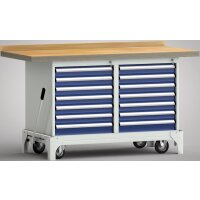 fahrb. Profi-Werkbank 1500x700x866, BM-Pla.40mm, 1...