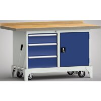 fahrb. Standard-Werkbank 1500x700x866, BM-Pla.40mm,...