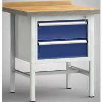 Werkbank 750x700x845, BM-Pla.45mm, 1 Rückbr., 1Gh.(2...