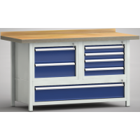 Ergo-Profi-Werkbank 1500x700x905, BM-Pla.45mm, 1...