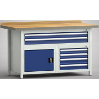 Ergo-Profi-Werkbank 1500x700x905, BM-Pla.45mm,...