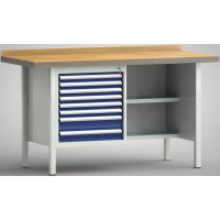Ergo-Standard-Werkbank 1500x700x900, BM-Pla.40mm, 1Gh.(8...
