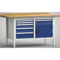 Ergo-Profi-Werkbank 1500x700x905, BM-Pla.45mm,...