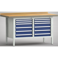 Ergo-Profi-Werkbank 1500x700x905, BM-Pla.45mm, 1...