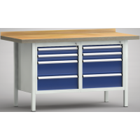 Ergo-Profi-Werkbank 1500x700x905, BM-Pla.45mm, 1...