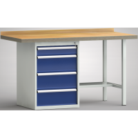 Ergo-Standard-Werkbank 1500x700x900, BM-Pla.40mm, 1Gh.(4...